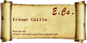Ertner Csilla névjegykártya